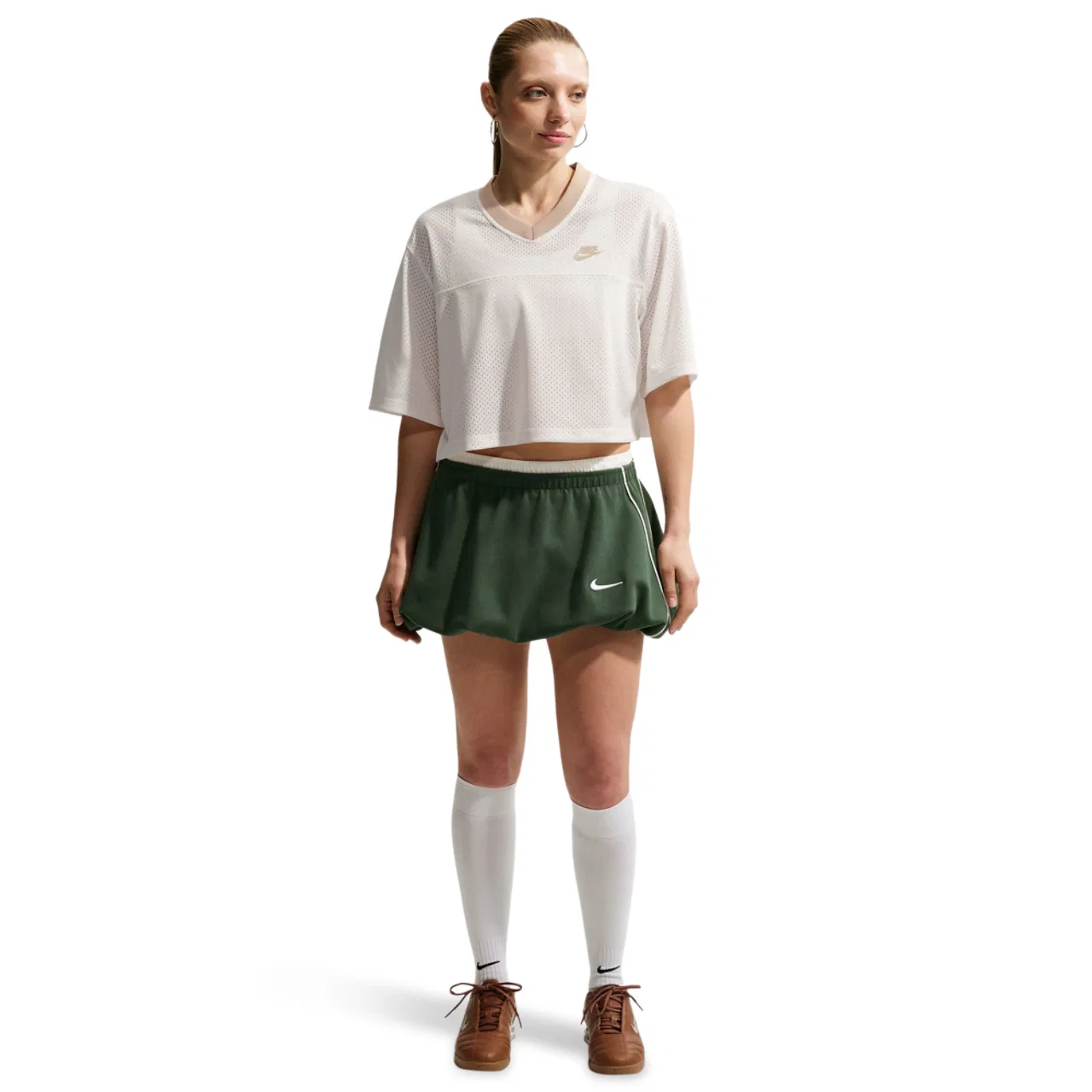 Женская джерси Heritage Festival Crop Mesh Jersey Nike, цвет Linen/Sail — фото 3