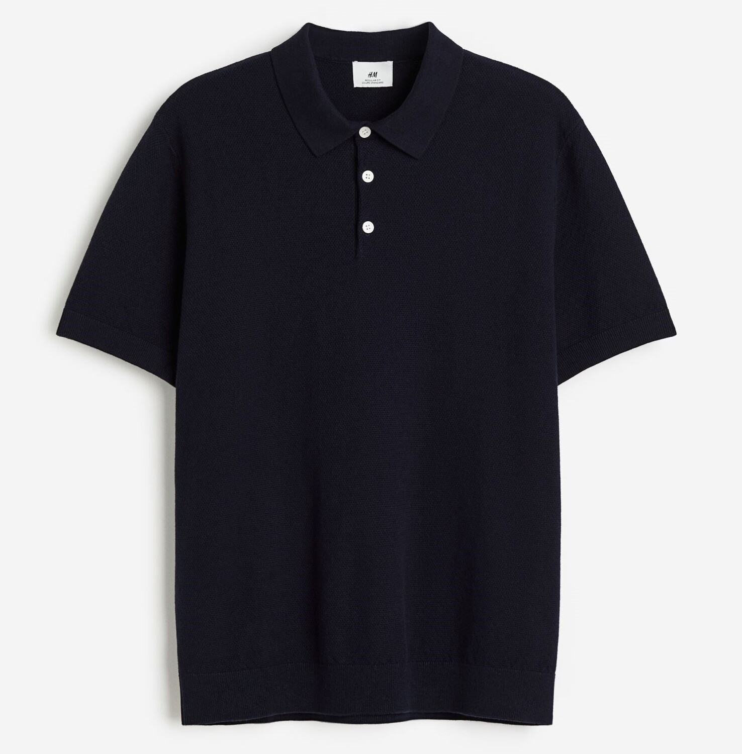

Футболка-поло H&M Regular Fit, темно-синий