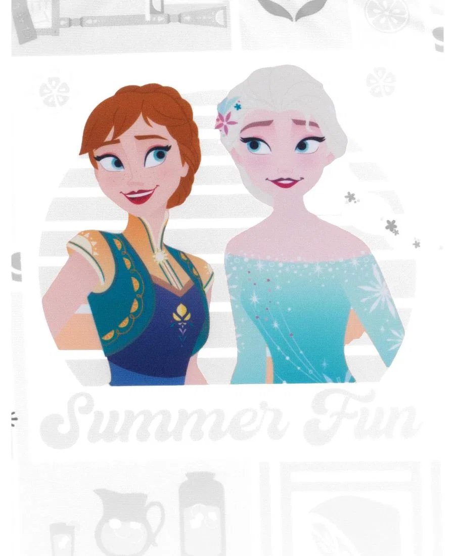 Купальник слитный для малышей без рукавов, с принтом, модель Frozen, Mint Peach Lemon — фото 3
