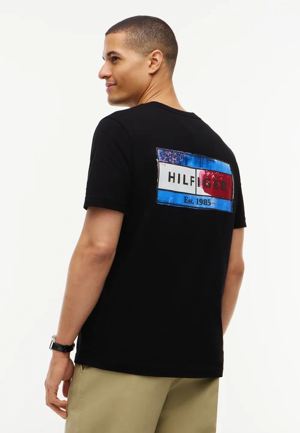 Футболка с принтом «Флаг любви бренда» Tommy Hilfiger, Black