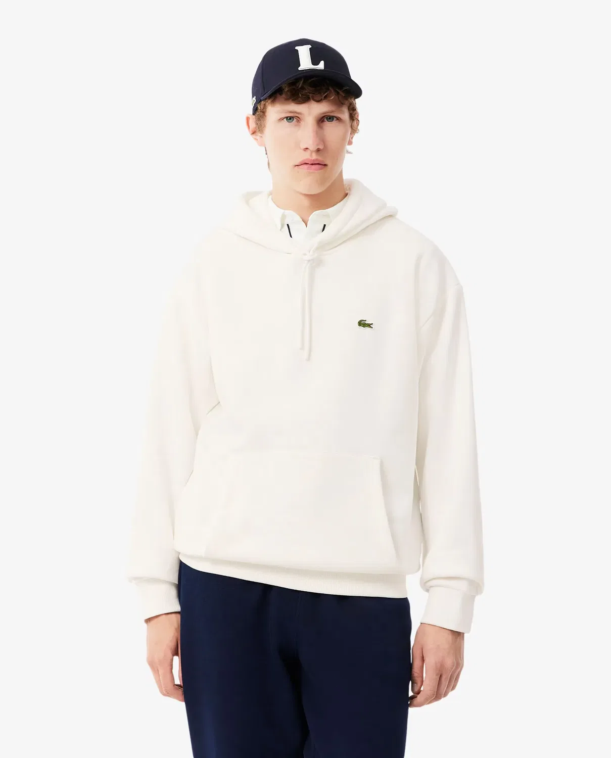 Мужская худи с капюшоном Lacoste Blanco
