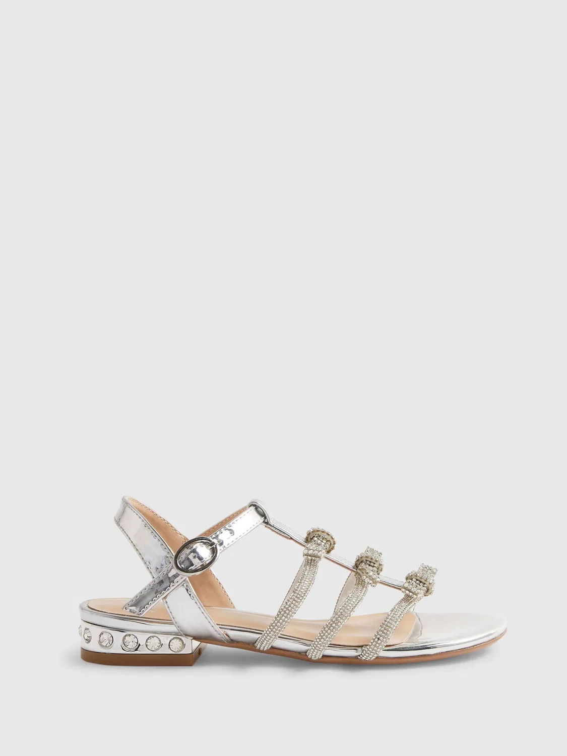 Сандалии с диамантами River Island, Silver