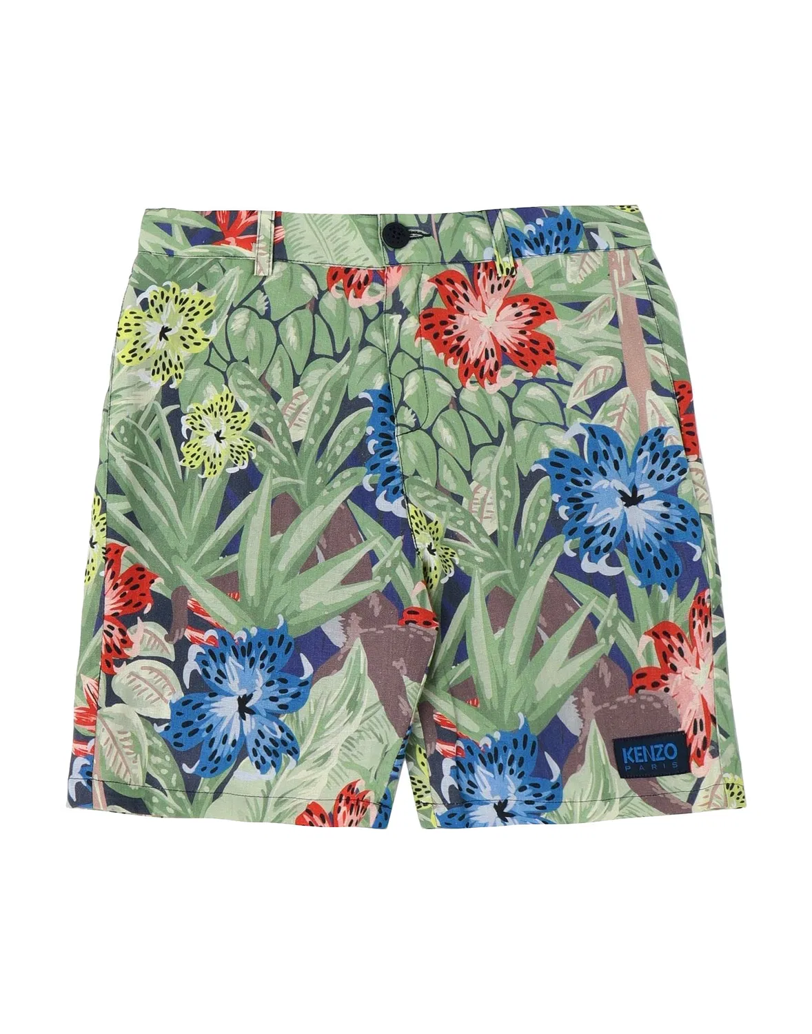 Детские шорты для мальчиков с принтом Kenzo Kids, зеленый