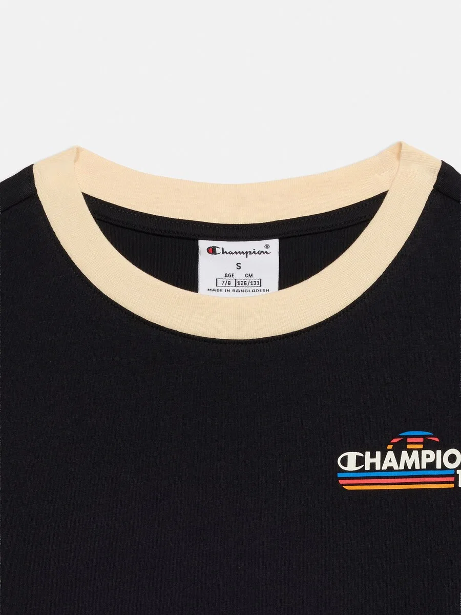 Футболка черного цвета Champion — фото 3