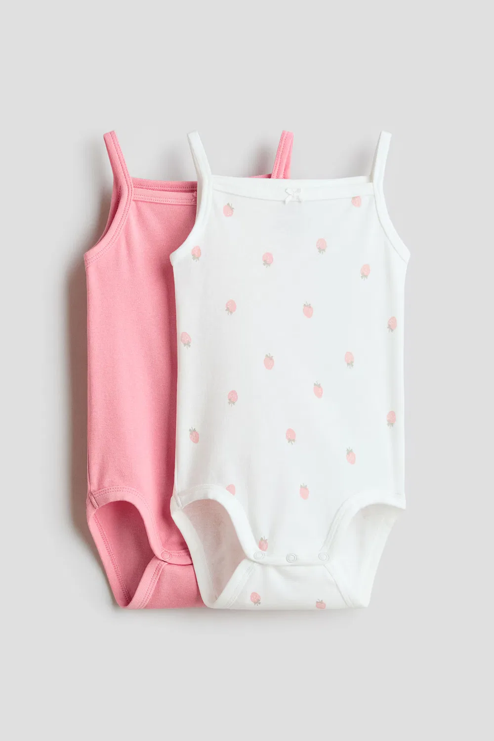 Комплект из 2 боди без рукавов H&M, Rosa/Erdbeeren