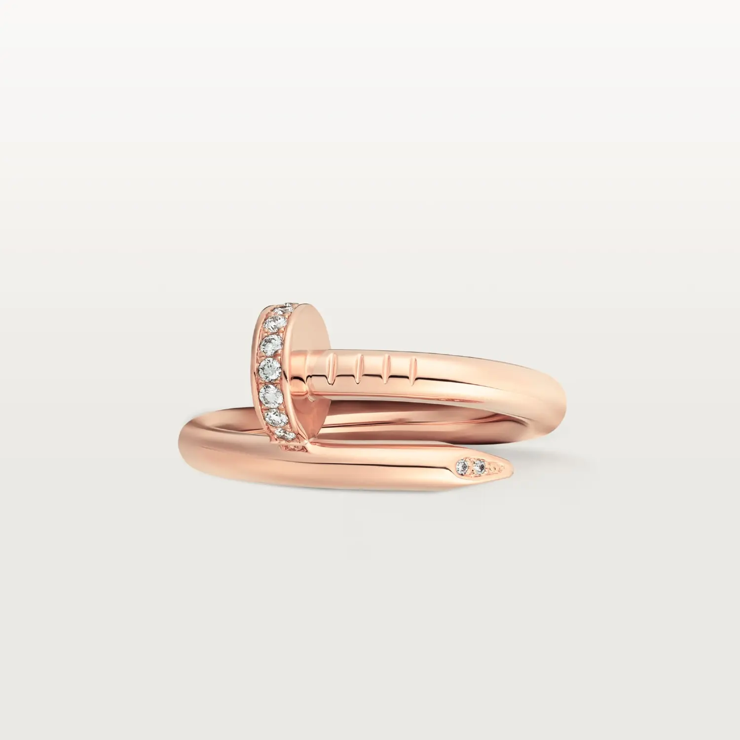 Кольцо Cartier Juste un Clou из розового золота с бриллиантами — фото 4