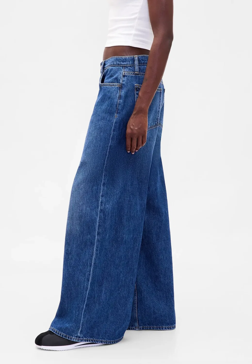 Очень свободные джинсы свободного кроя Gap, Medium Indigo 15 — фото 4