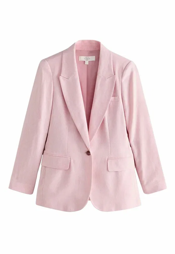 Пиджак из льна с хлопком, модель Regular Fit, Next, Pink, розовый