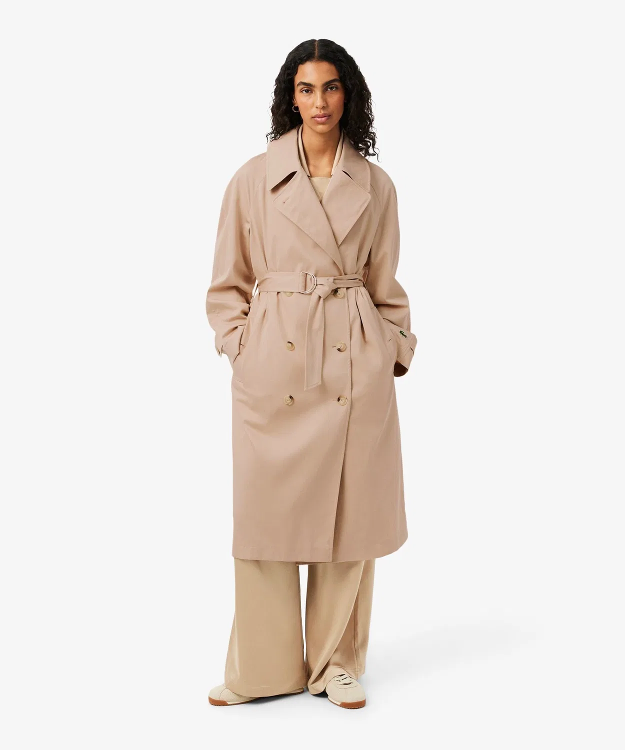 Женское пальто-тренч oversize с водоотталкивающей пропиткой LACOSTE, Beige