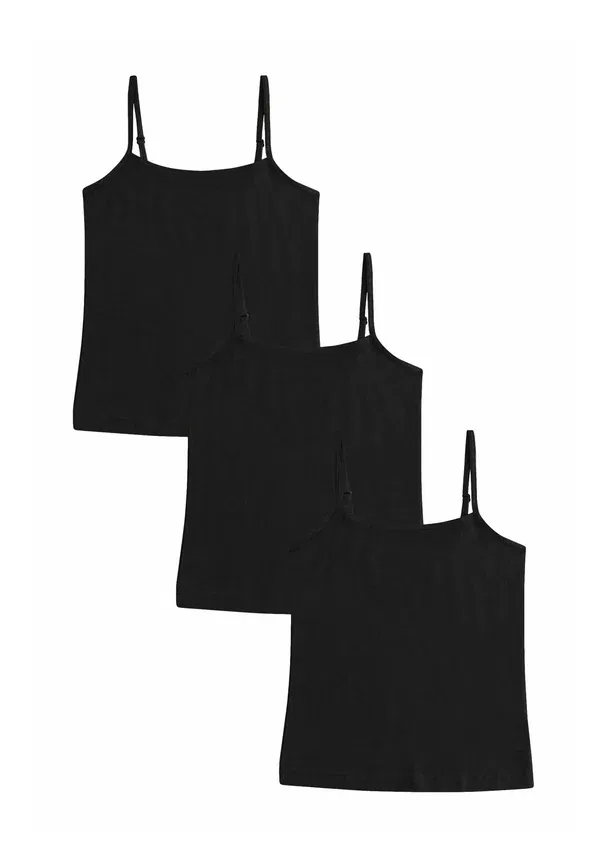 Майка с регулируемыми бретелями Regular fit-strappy cami 3 pack Next, черный
