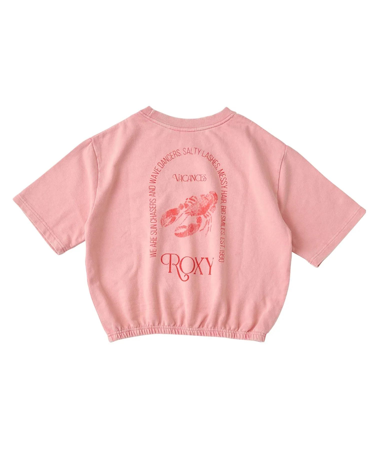 Детская футболка с принтом на спине Roxy MINI VACANCES TEE розовая