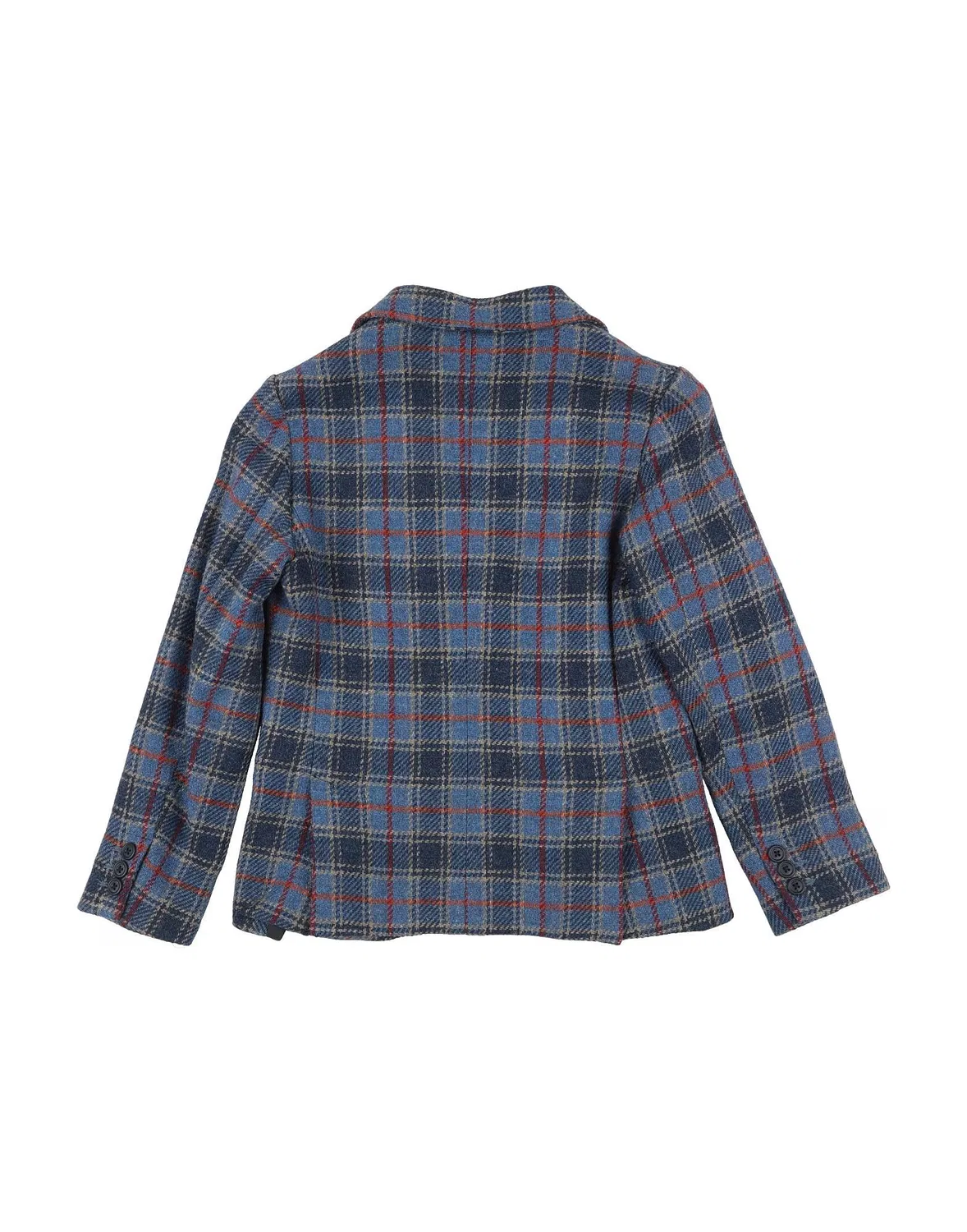 Детский пиджак для мальчиков из шерсти Flannel Monnalisa, синий — фото 2