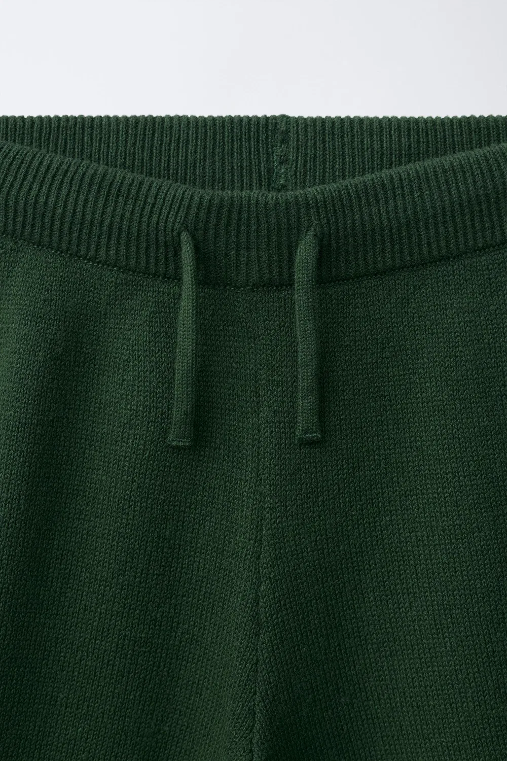 Вязаные бермудские шорты ZARA, Dark Green — фото 3