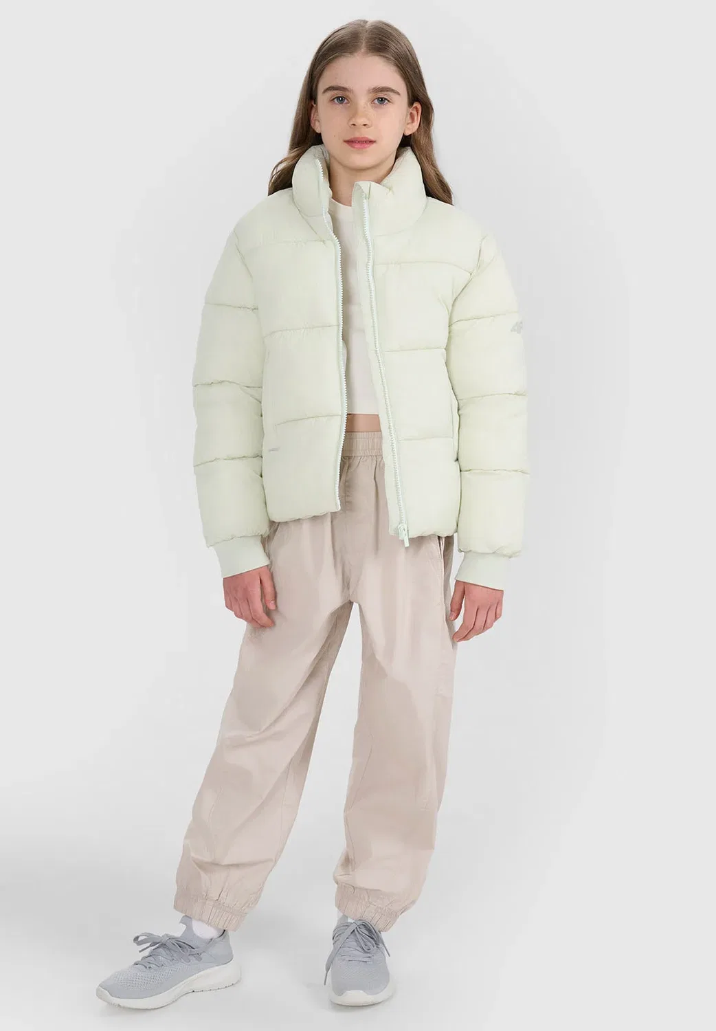 Kurtka puchowa dziewczęca - зимняя куртка 4F, Mint