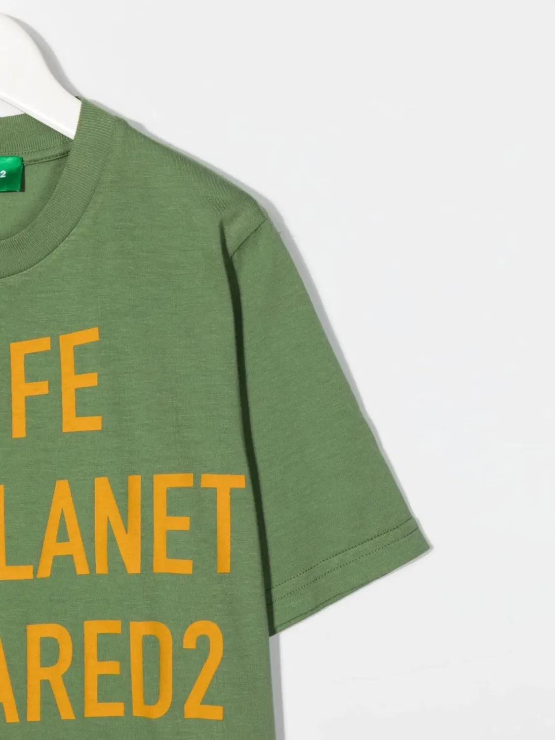 Футболка One Life One Planet DSQUARED2, зеленый — фото 2