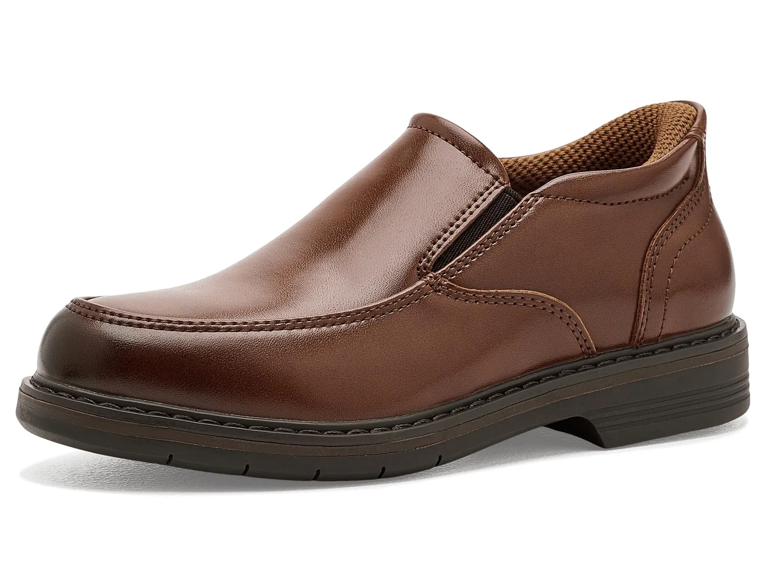 Лоферы без шнуровки High-rise Moc Toe Slip, Jr. Hands-free (для малышей, маленьких и больших детей) Florsheim Kids, Cognac