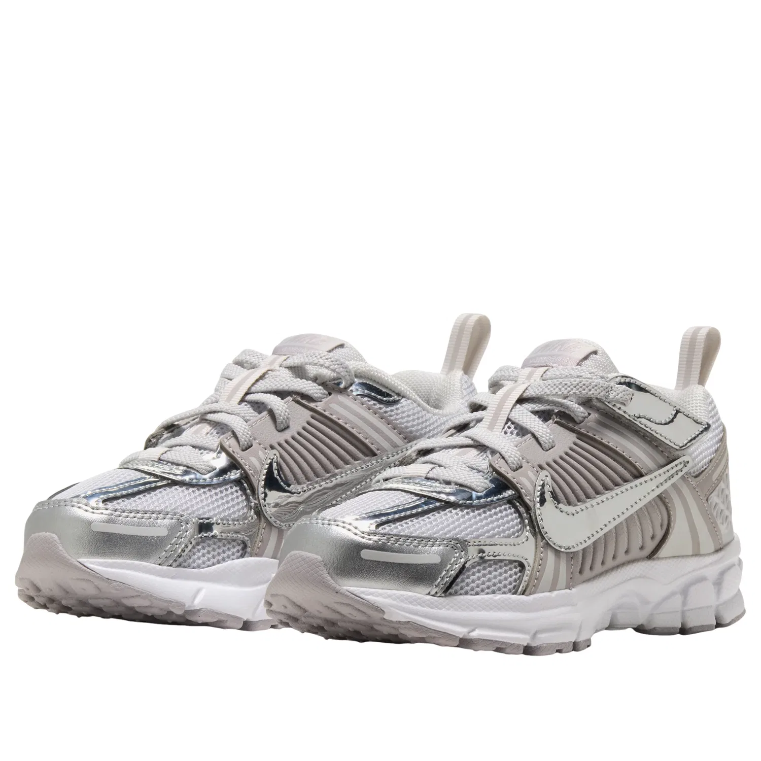 Детские кроссовки с сетчатым верхом Air Zoom Vomero 5 'Vast Grey Metallic Silver' Nike, Vast Grey/Silver Lilac/White/Metallic Silver — фото 4