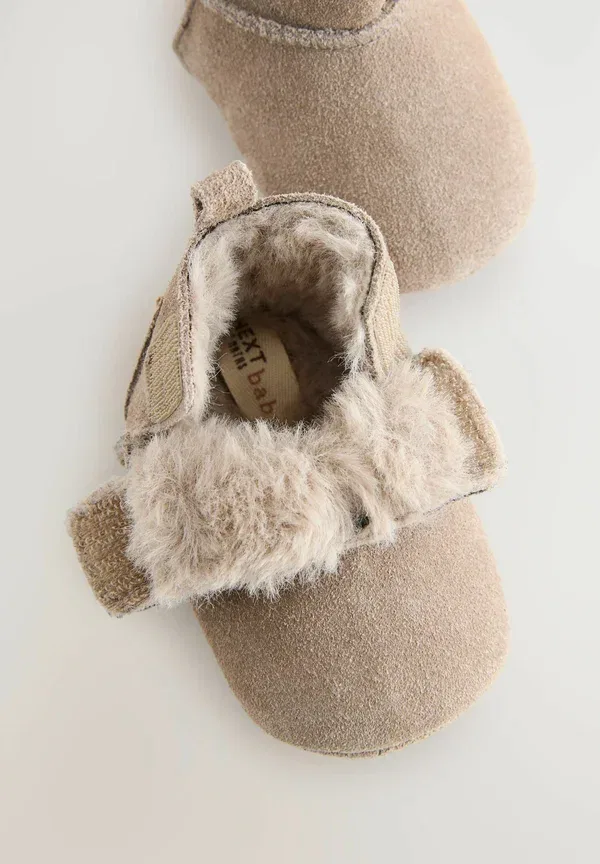 Ботинки кожаные Regular fit - pull-on - baby shoes Next, Mink Brown, коричневый — фото 3