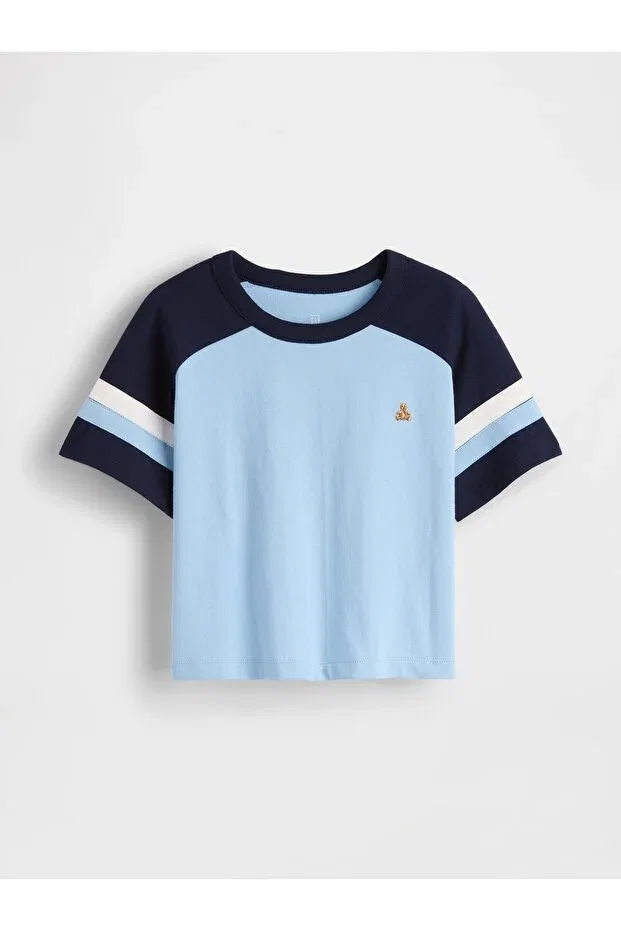 Детская футболка для мальчиков с полосками Gap, Blue-001