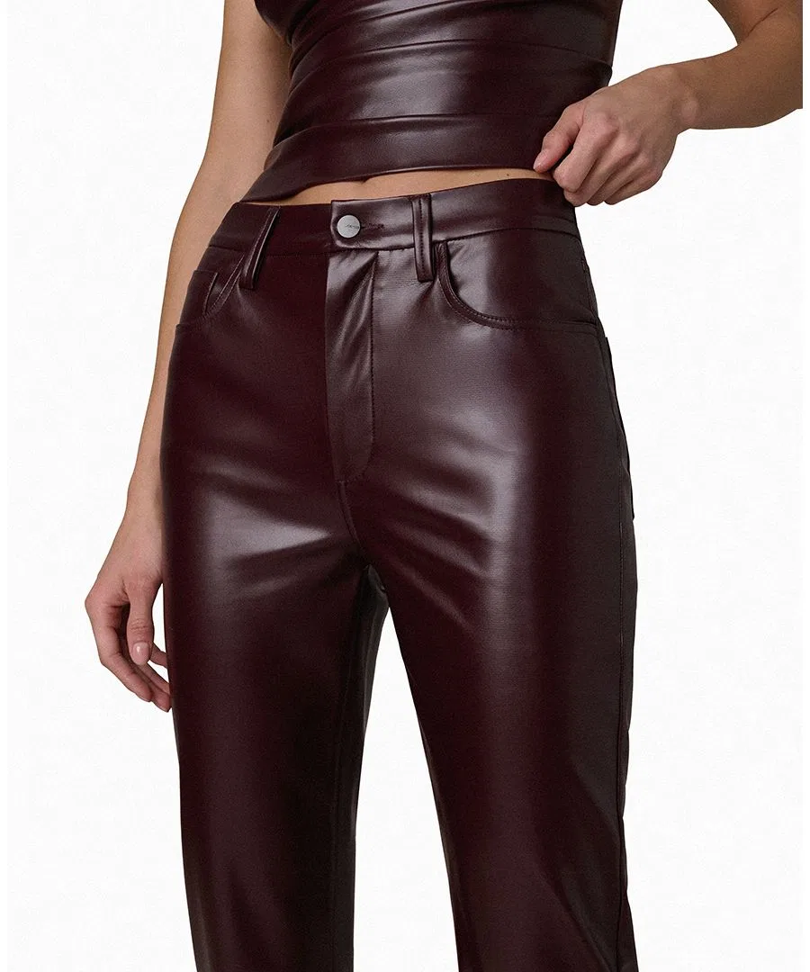 Брюки с высокой посадкой и зауженным кроем, модель The Margot Joe's Jeans, Cabernet — фото 4