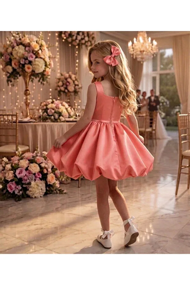 Детское платье для девочек с принтом Luneria Dress, Pink — фото 4