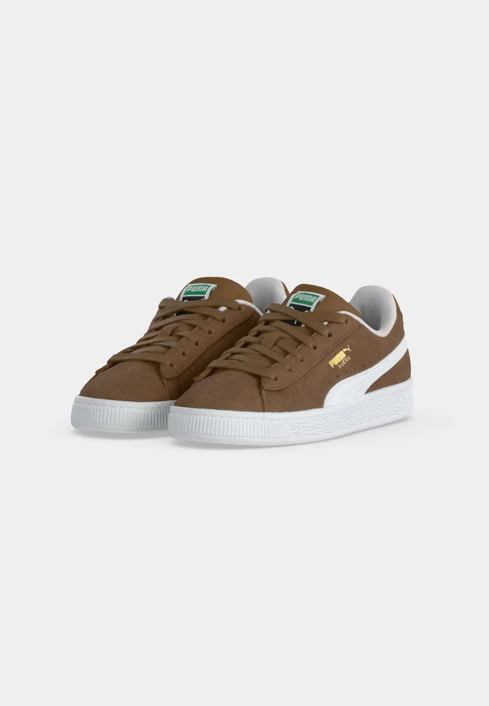 Классические замшевые кроссовки унисекс Puma, Haute Coffee/White — фото 3