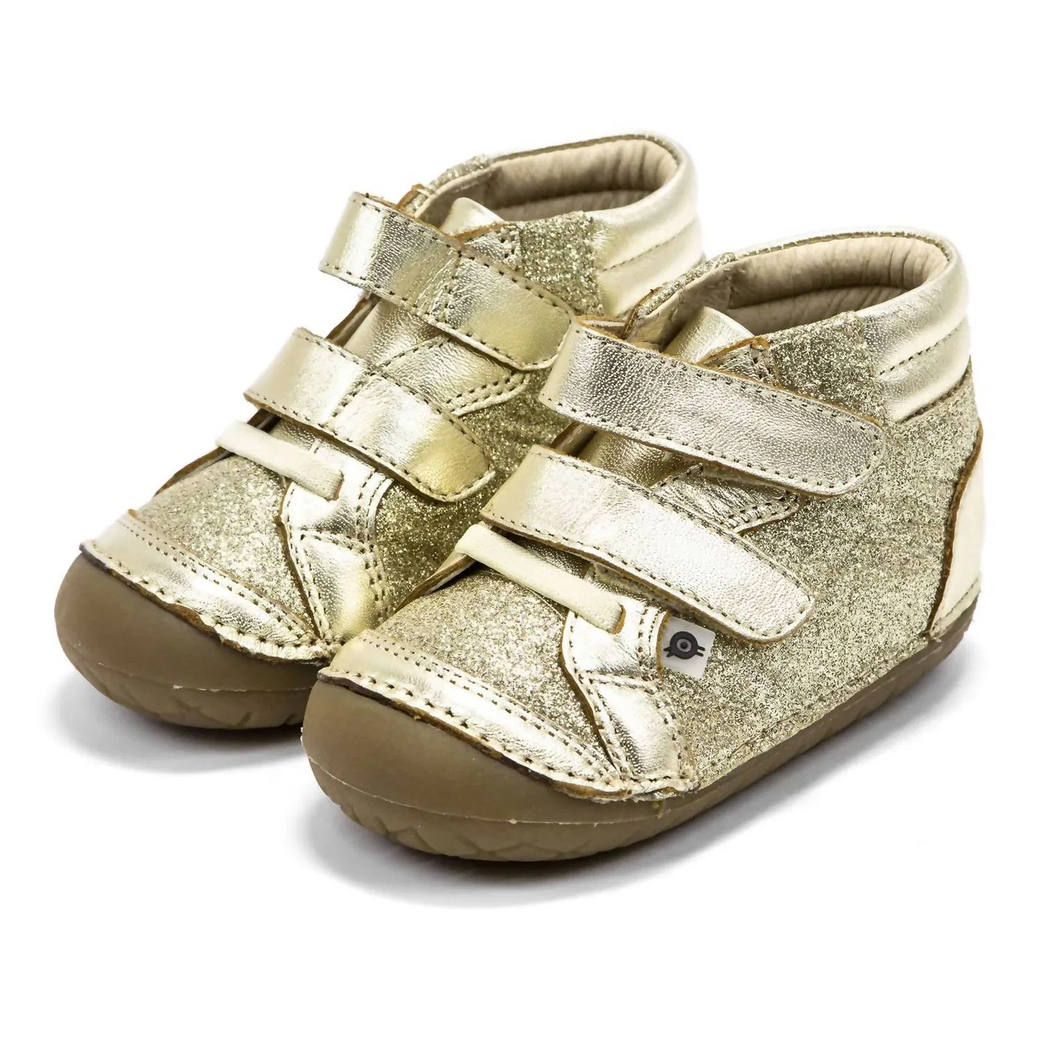 Детские кроссовки для девочек с блестящей отделкой Glamster Pave Old Soles, Gold — фото 2