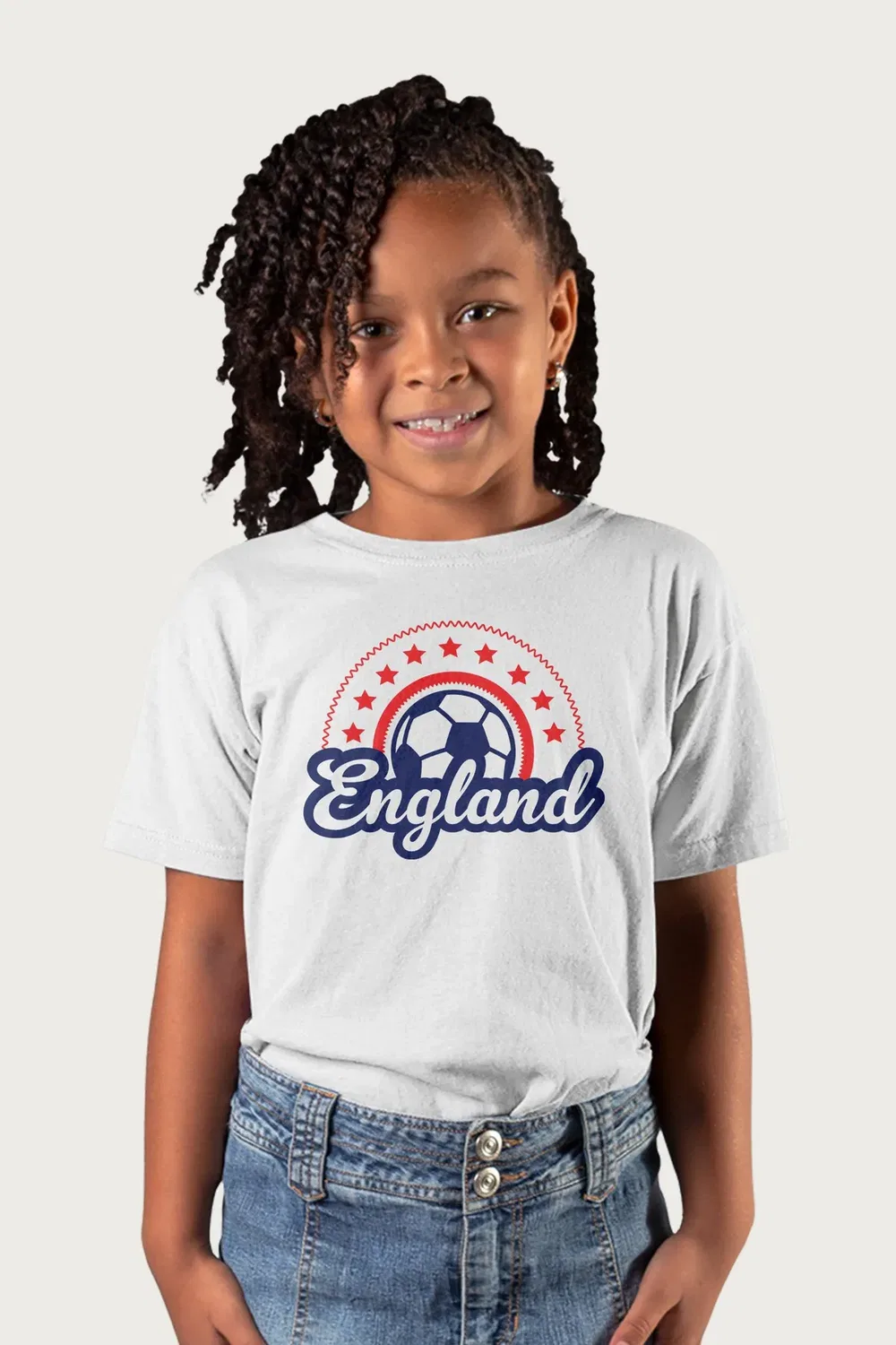 Футболка с принтом England Star World Cup Football Outline, Coto7, White