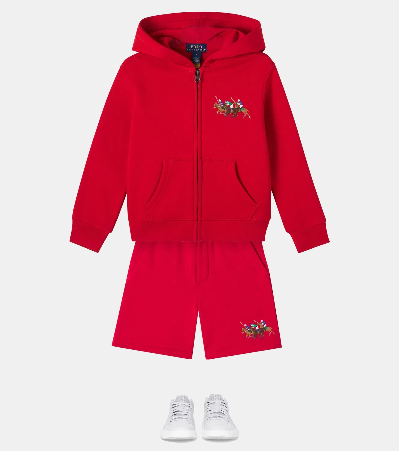 Шорты хлопковые Polo Ralph Lauren Kids, красный — фото 2