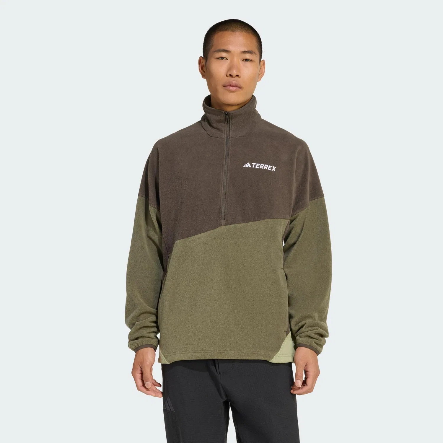 Мужское флисовое полузамкнутое пальто Terrex Multi Climawarm Adidas, Khakigrun Khakibeige