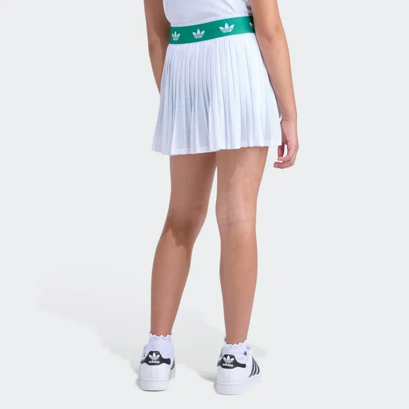Детская юбка-шорты с сетчатым слоем adidas, White — фото 2