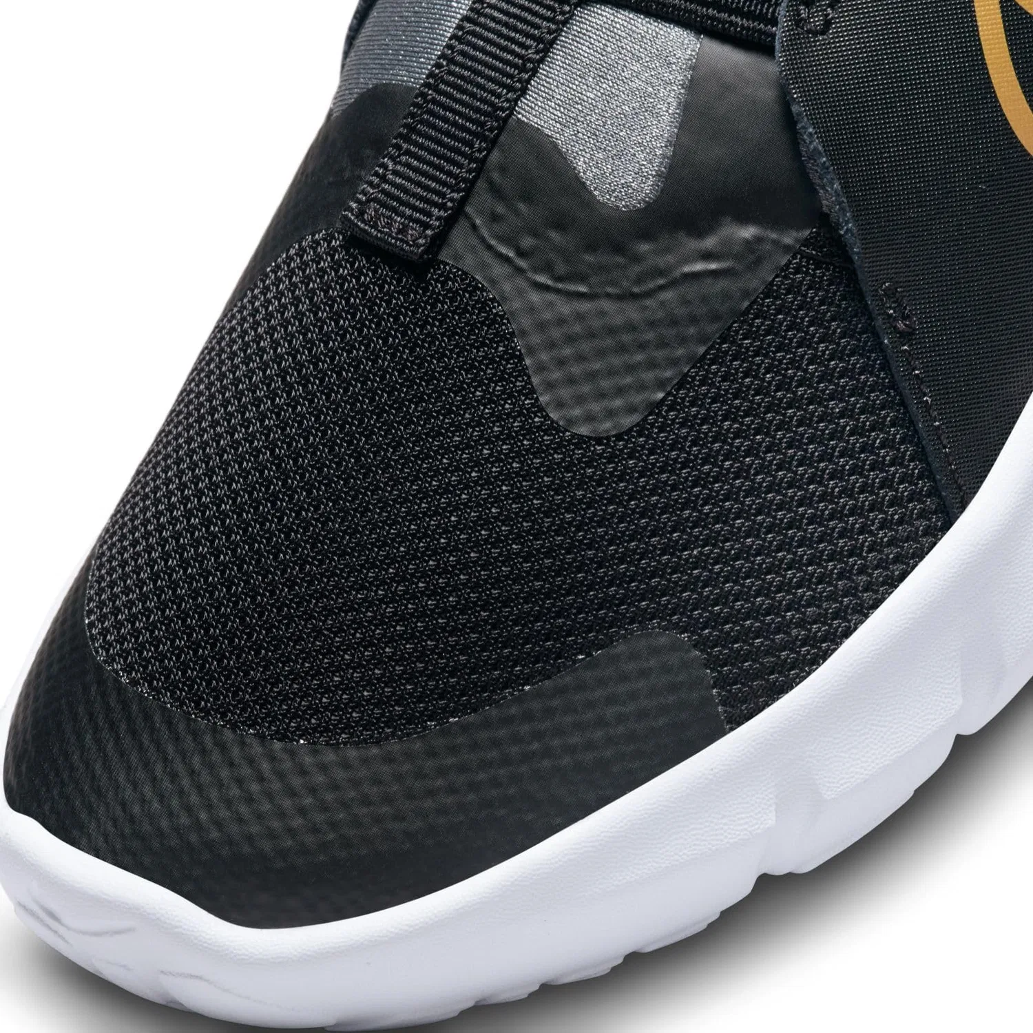 Детские кроссовки для мальчиков с закрытым носком Flex Runner 2 NIKE, Black White Gold — фото 4