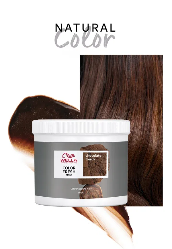 Маска для волос 2-в-1 Professionals color fresh mask Wella, Chocolate Touch, 500 мл, шоколадный — фото 3