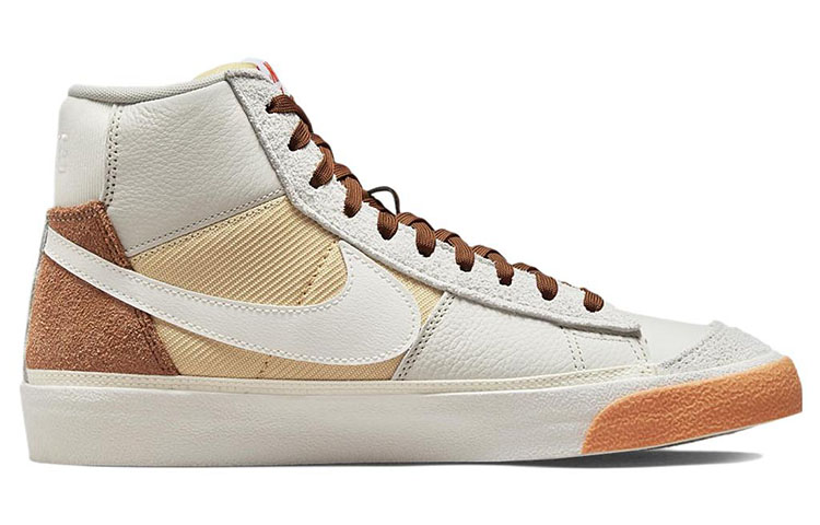 Кроссовки Nike Blazer Mid 77 Pro Club, бежевый/белый — фото 2