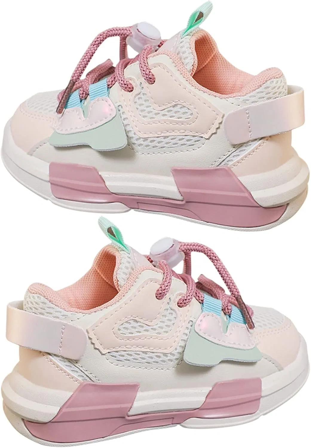 Детские кроссовки для мальчиков и девочек с легким верхом из сетки, Pink