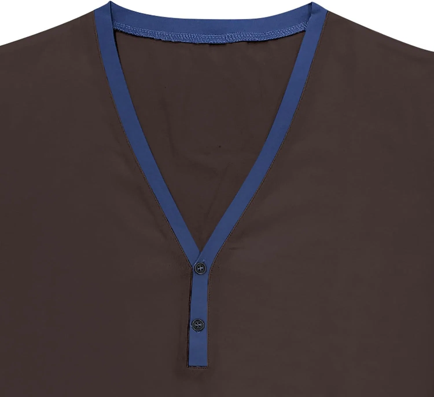 Мужская футболка с глубоким V-вырезом Generic, Brown — фото 3