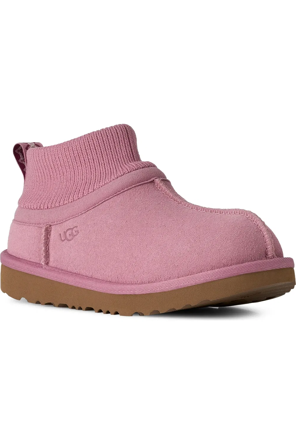 Детские мини-сапоги утепленные на шнуровке Classic Ultra Stretch Mini UGG, Dusty Orchid