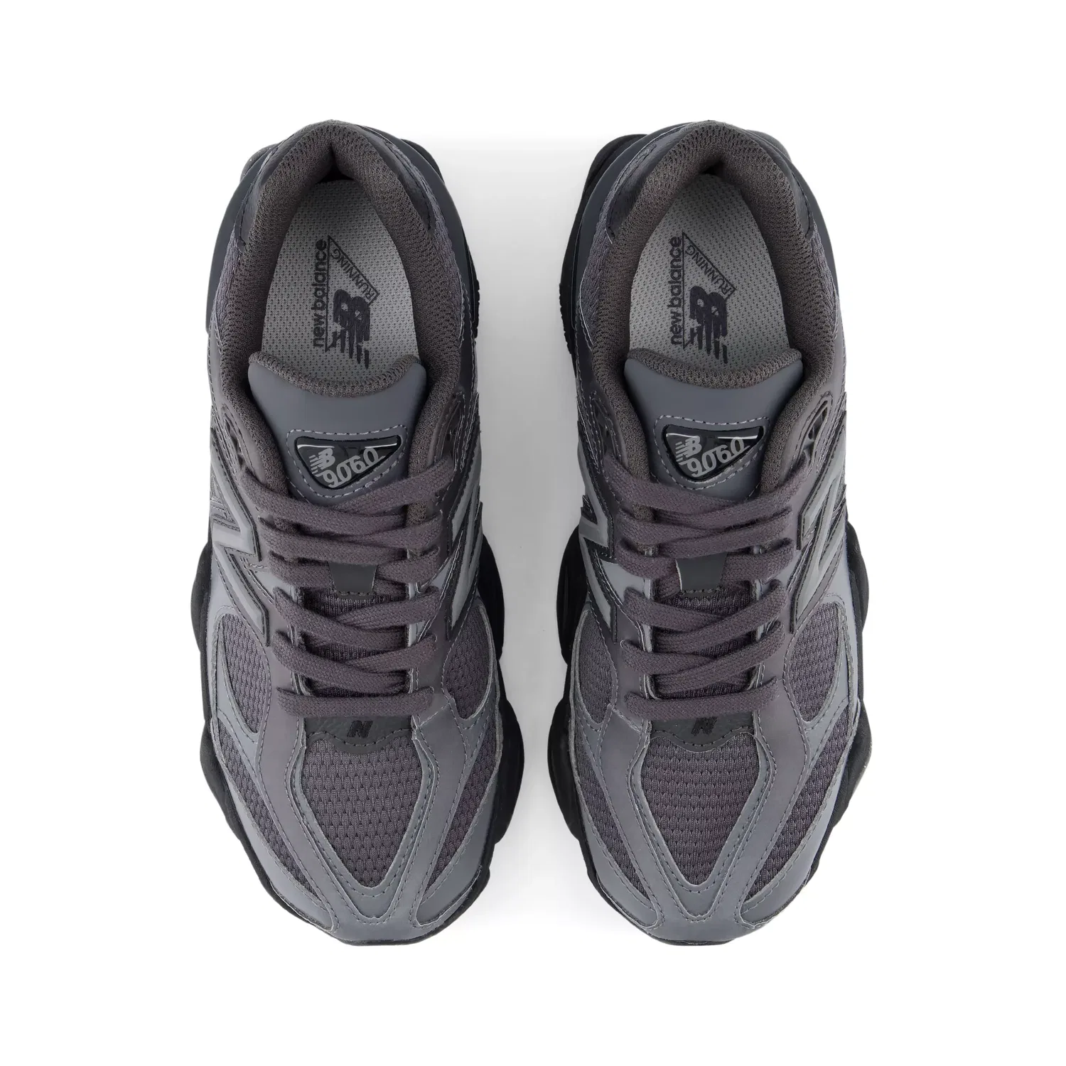 Детские кроссовки с шнуровкой 9060 Lace New Balance, Black With Castlerock — фото 4