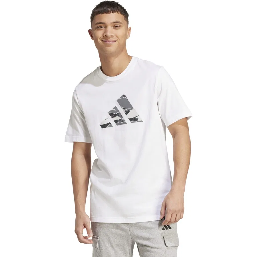 Футболка с камуфляжным принтом Sportswear JM6380 Camo Logo Graphic Tee adidas, Белый
