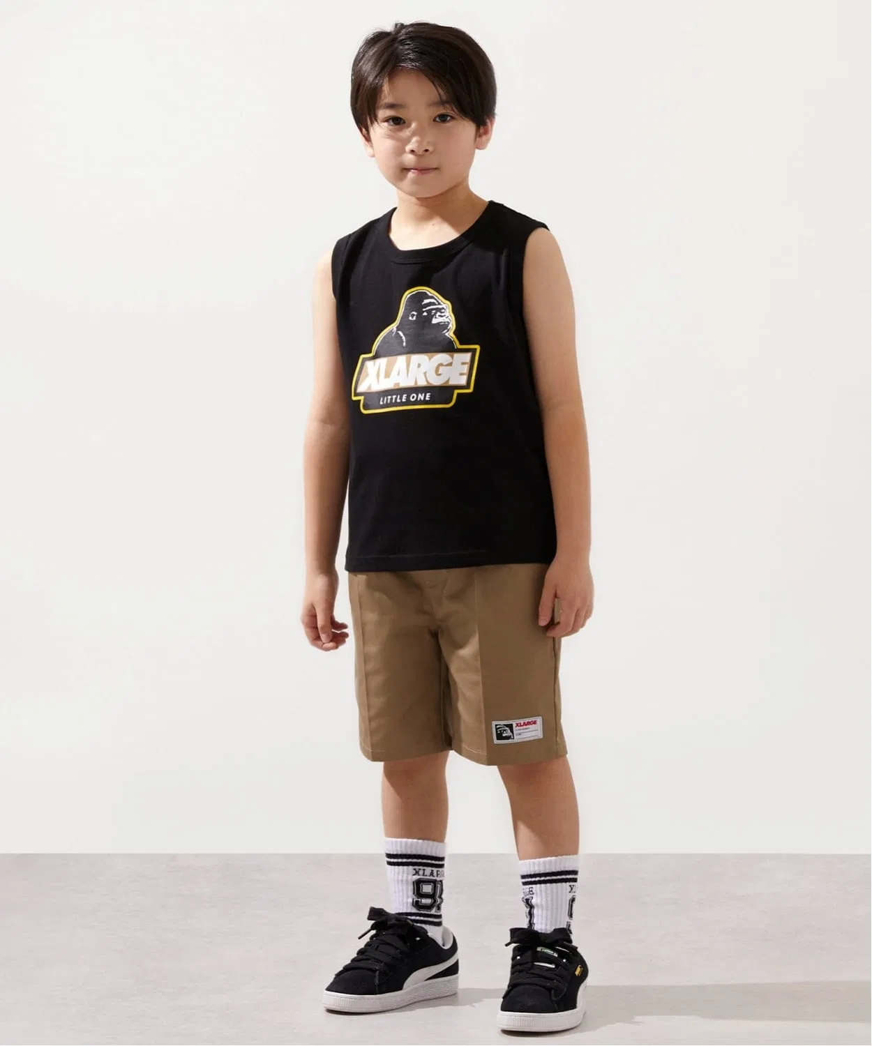 Детская майка без рукавов с принтом Slanted OG XLARGE KIDS, Black — фото 2