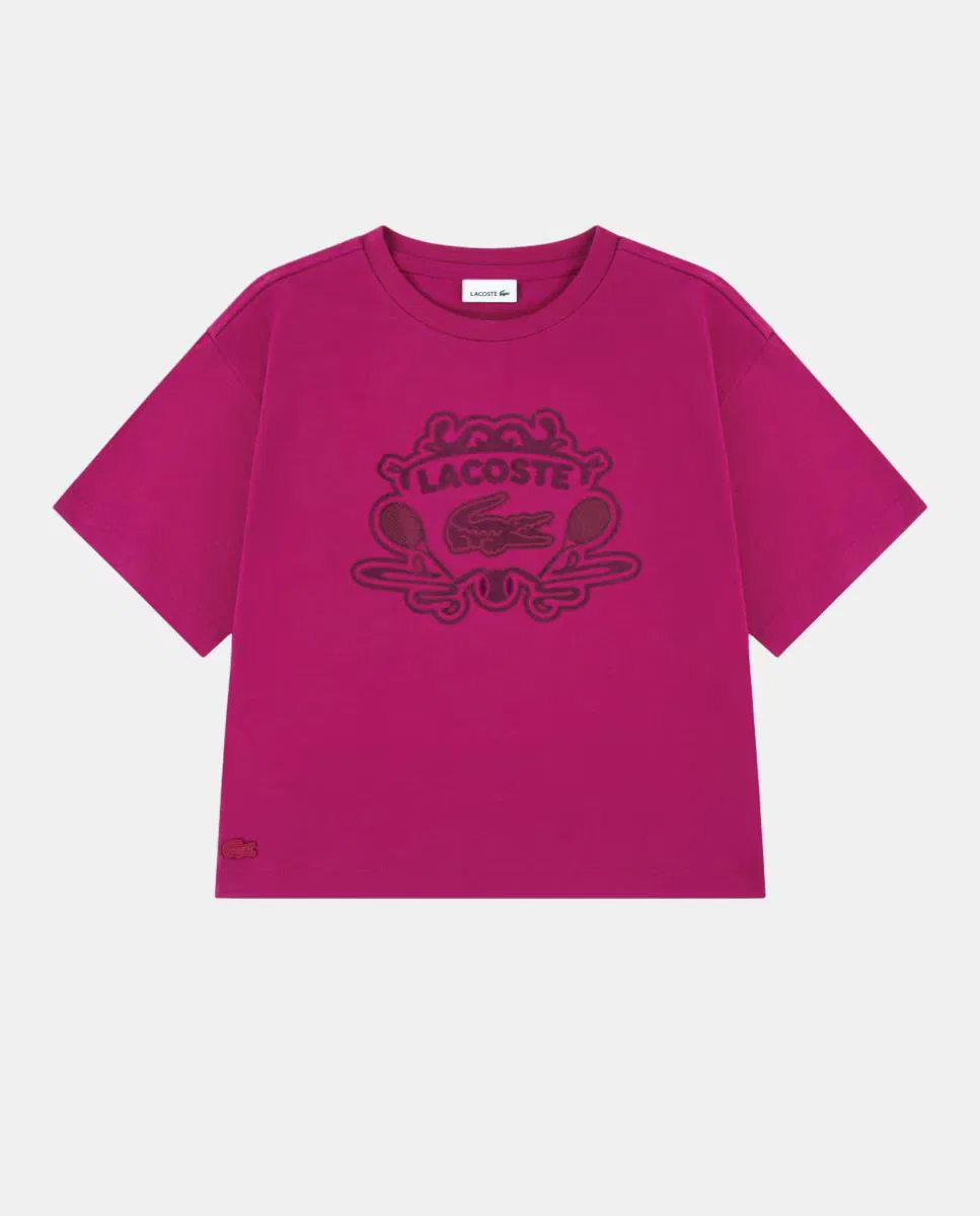 Футболка, Flocada Logotipo Extragrande, Lacoste, розовый