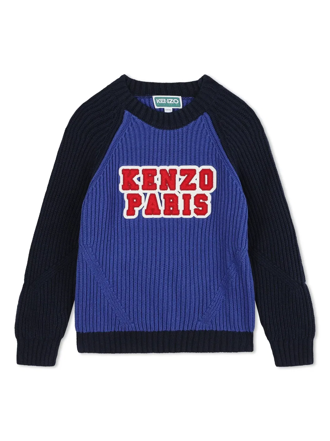 Джемпер колор-блок с вышитым логотипом Kenzo, синий