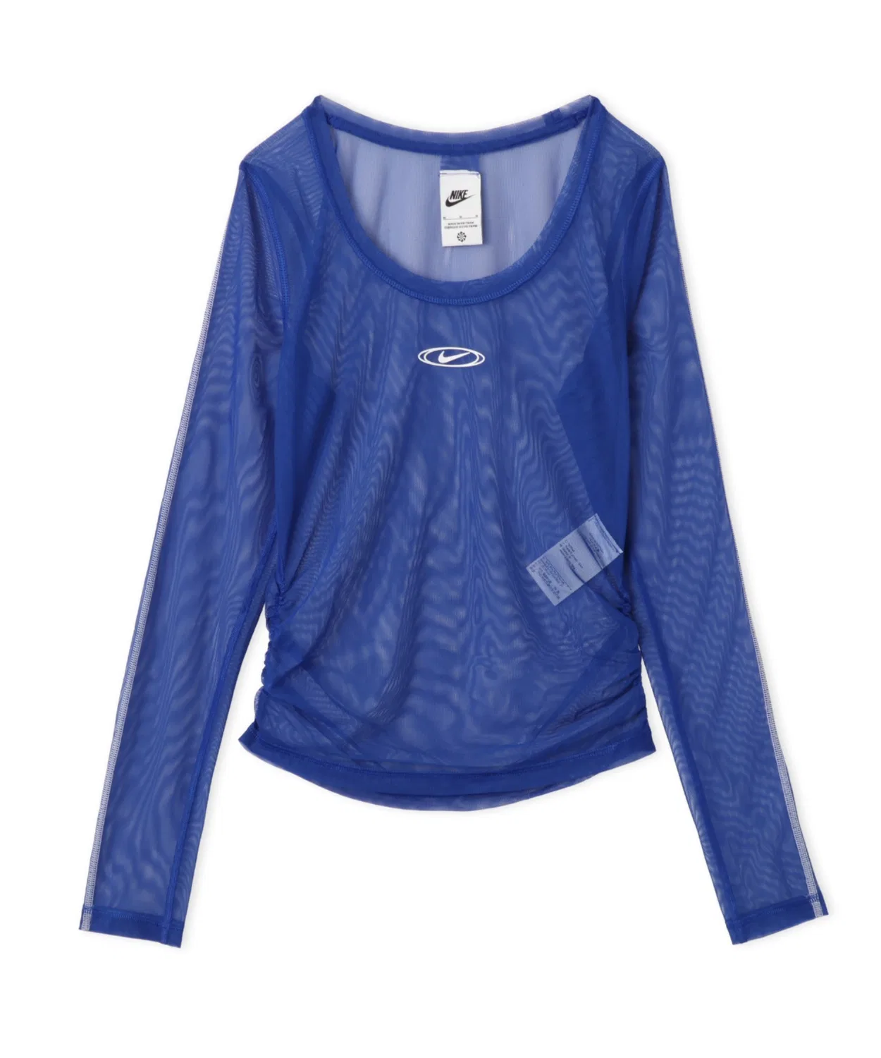 Женская футболка с длинным рукавомиз полупрозрачной ткани NIKE AS W NK STREET SHEER LS, Синий