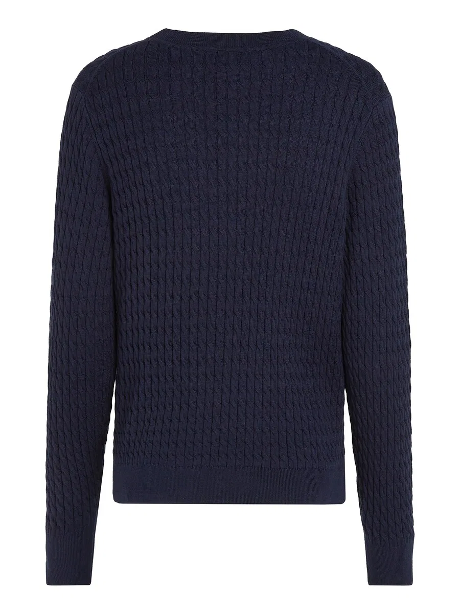 Свитер TOMMY HILFIGER 'Cable' в цвете Marine Blue — фото 2