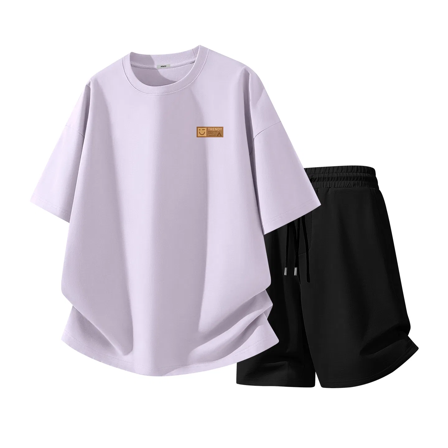 Детский спортивный костюм из хлопка MINISO, Light Purple
