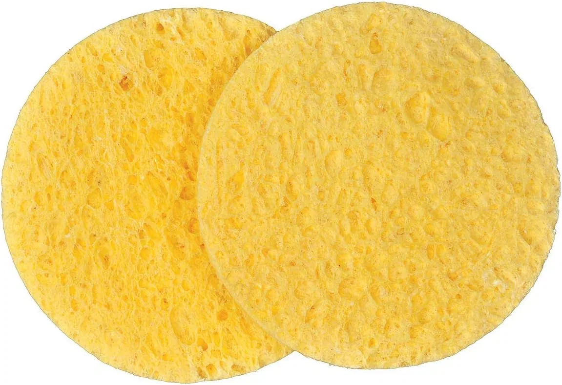 Спонжи целлюлозные Koskaderm, 2 шт, 7.5 см, Yellow Round