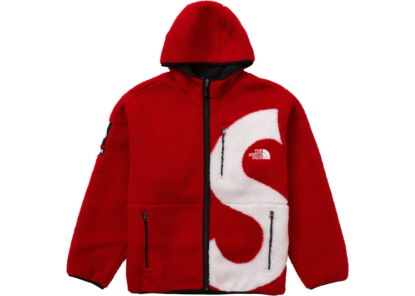 Мужская флисовая куртка с принтом Fleece Jacket Supreme, Red