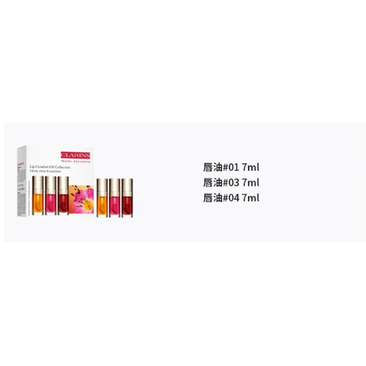Женский набор блесков для губ CLARINS Lip Oil Three Piece Set, Clear Complexion Hydrating, 7 мл*3 — фото 2