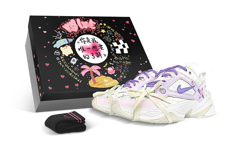 

Кроссовки Nike M2K Chunky Sneakers Women's Low-top White/purple/pink, белый