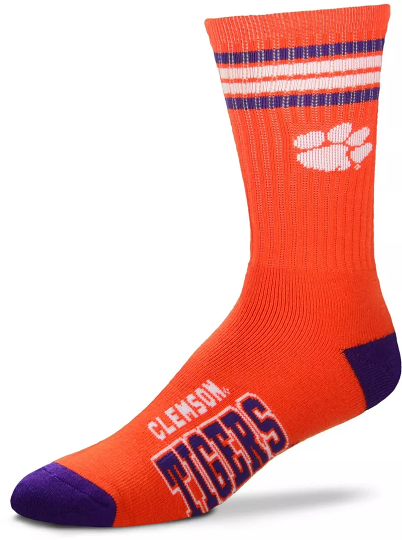 

Носки Deuce Crew с 4 полосками для босых ног Clemson Tigers For Bare Feet